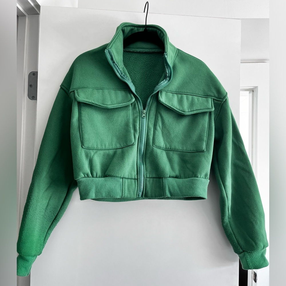 Green Zip Up SHEIN Jacket!